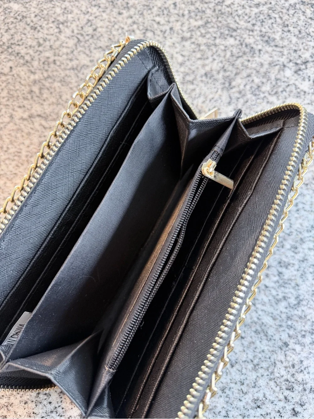 Embellished Black Jeweled Wallet - Multicolor Crystal Accents
